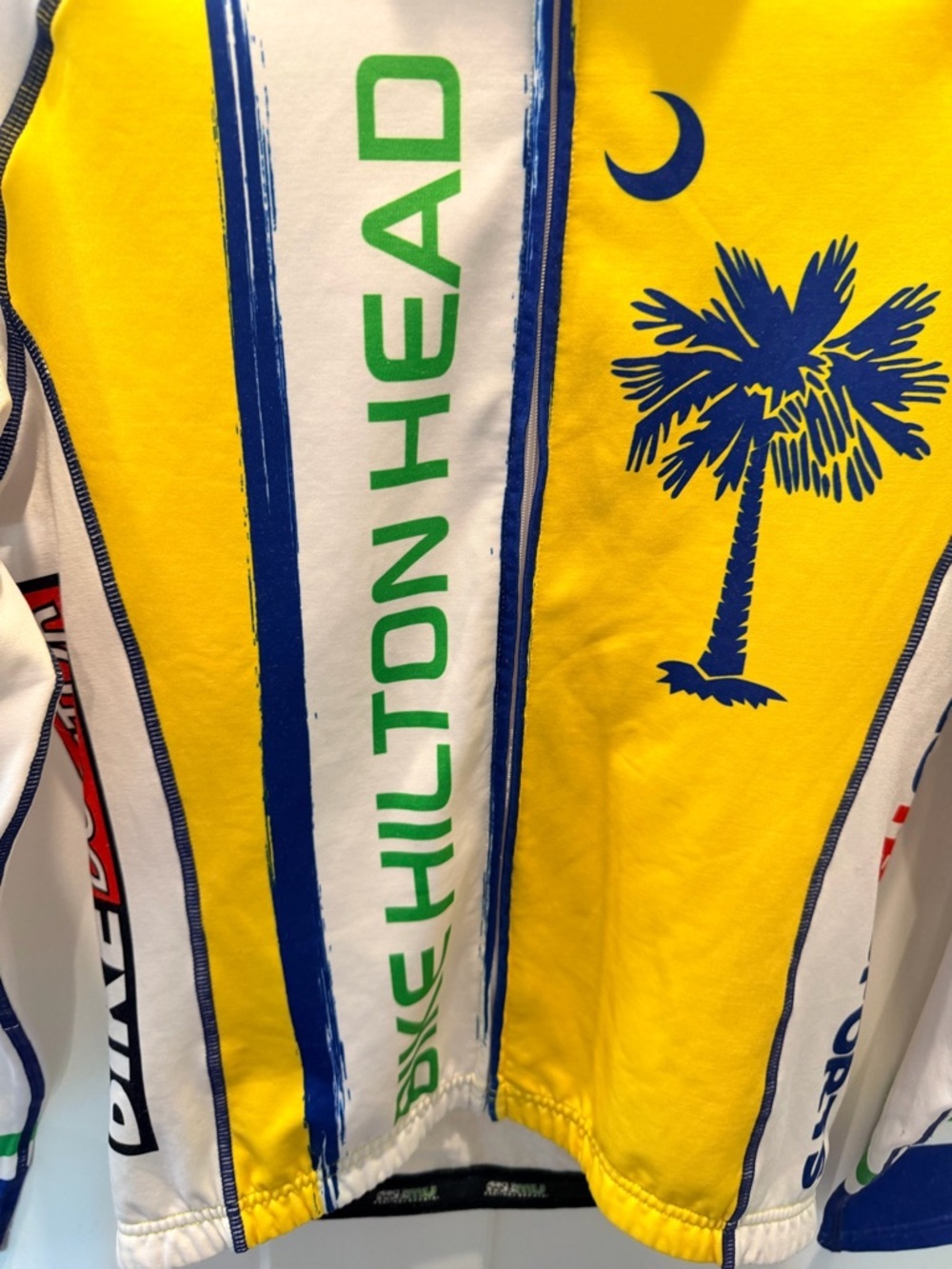 MuMu Cycling Jersey Small Hilton Head SC Bike Long Sleeve Zip Performance - Picture 5 of 12